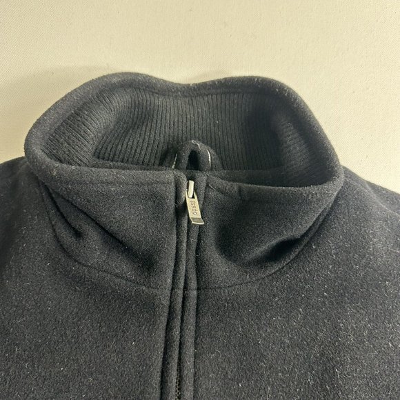 GUESS Coat Jacket Wool Blend Lined Full Zip Pockets Black Mens Size Large Heavy - Picture 6 of 11